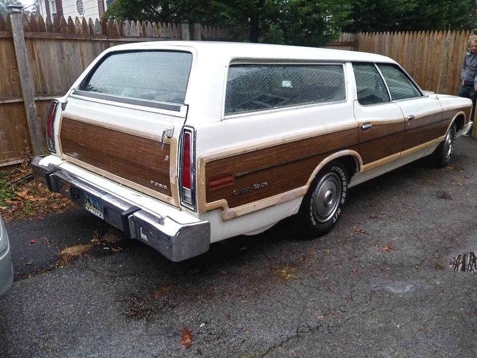 white woody ford station wagon