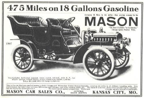 August 16, 1906 – The first Mason Motor Car