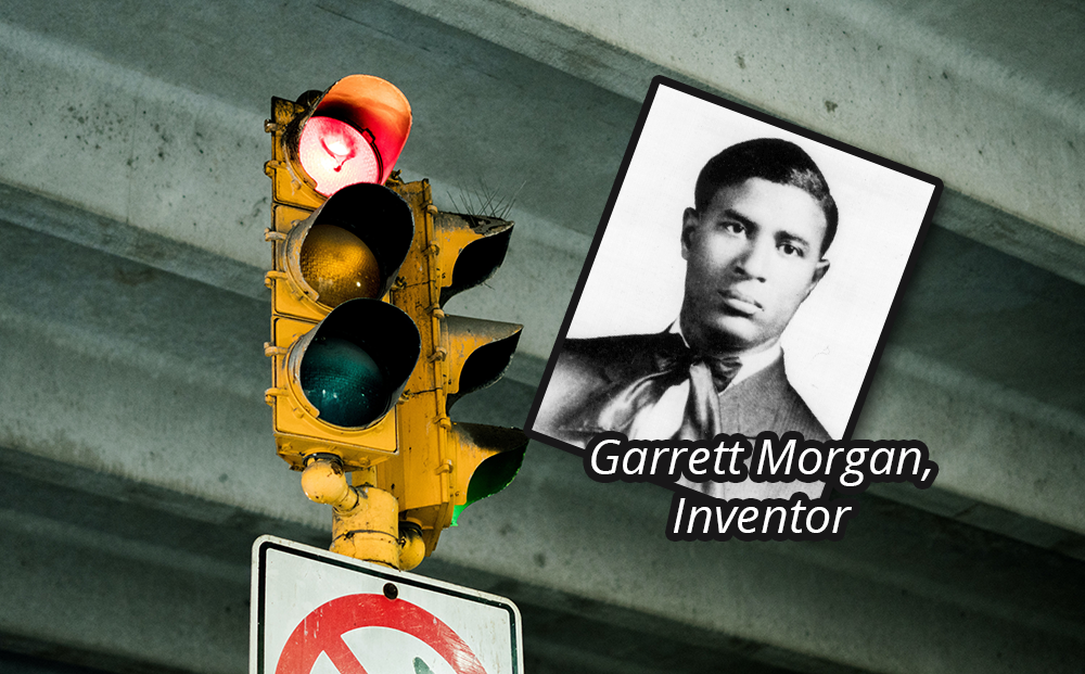 Garrett Morgan with traffic light