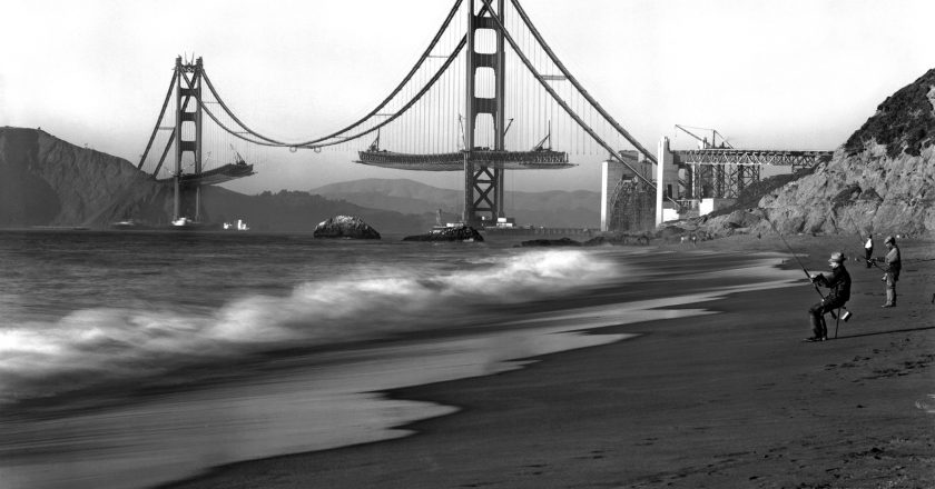 January 5, 1933 – Construction of the Golden Gate Bridge breaks ground