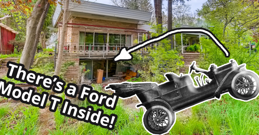This House For Sale has a 1916 Ford Model T in the Basement