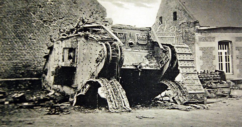 April 24, 1918 – The first tank vs. tank battle occurs in war