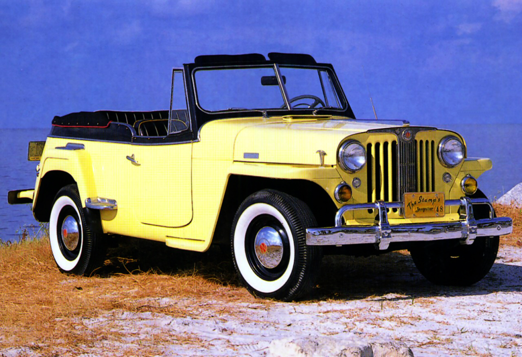 yellow willys jeepster