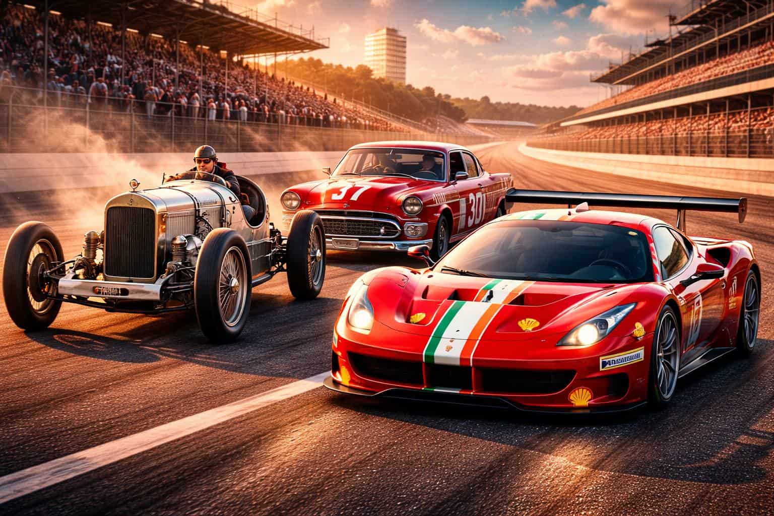 an AI graphic representing motorsports history